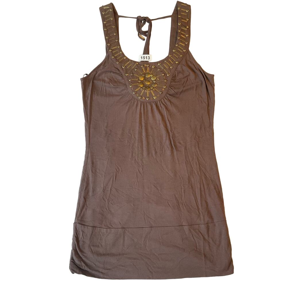 BCBGirls Women’s Sleeveless Sexy Blouse size XS, Brown